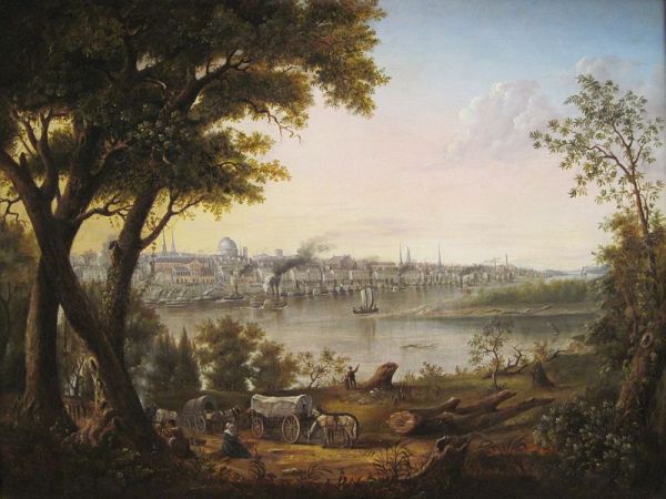 St. Louis - view from East Side - 1846